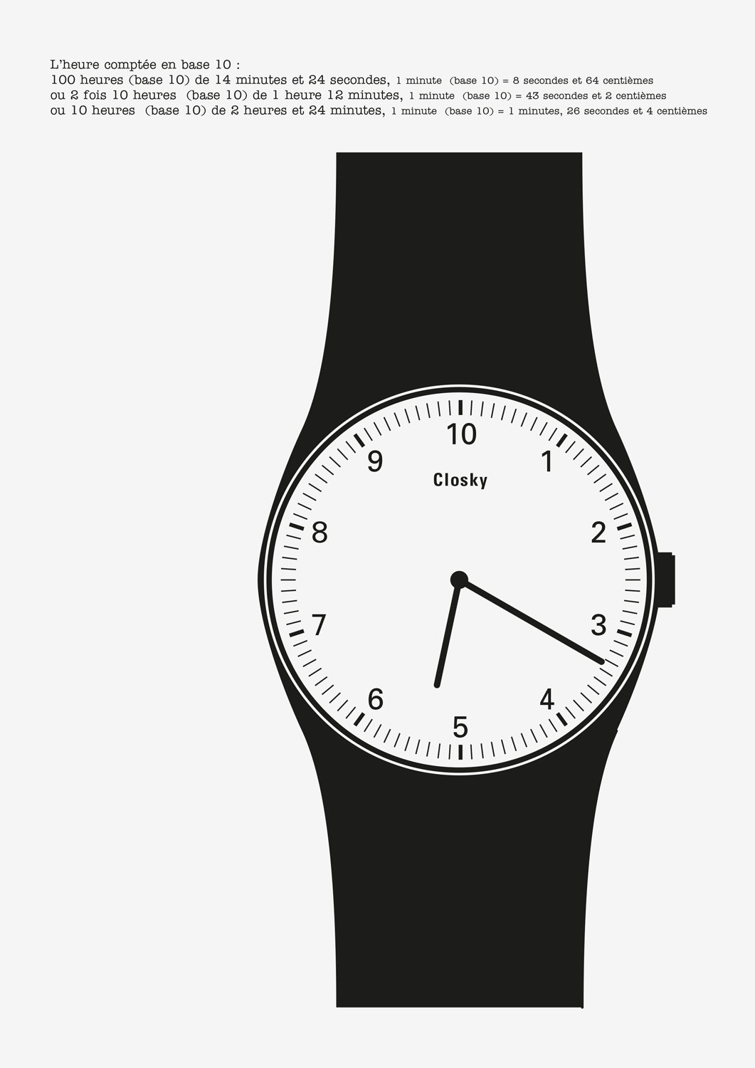 Claude Closky, ‘12 hours = 10 hours project,’ 1992, print on paper (Adobe Illustrator 3.0 file), 29,7 x 21 cm.